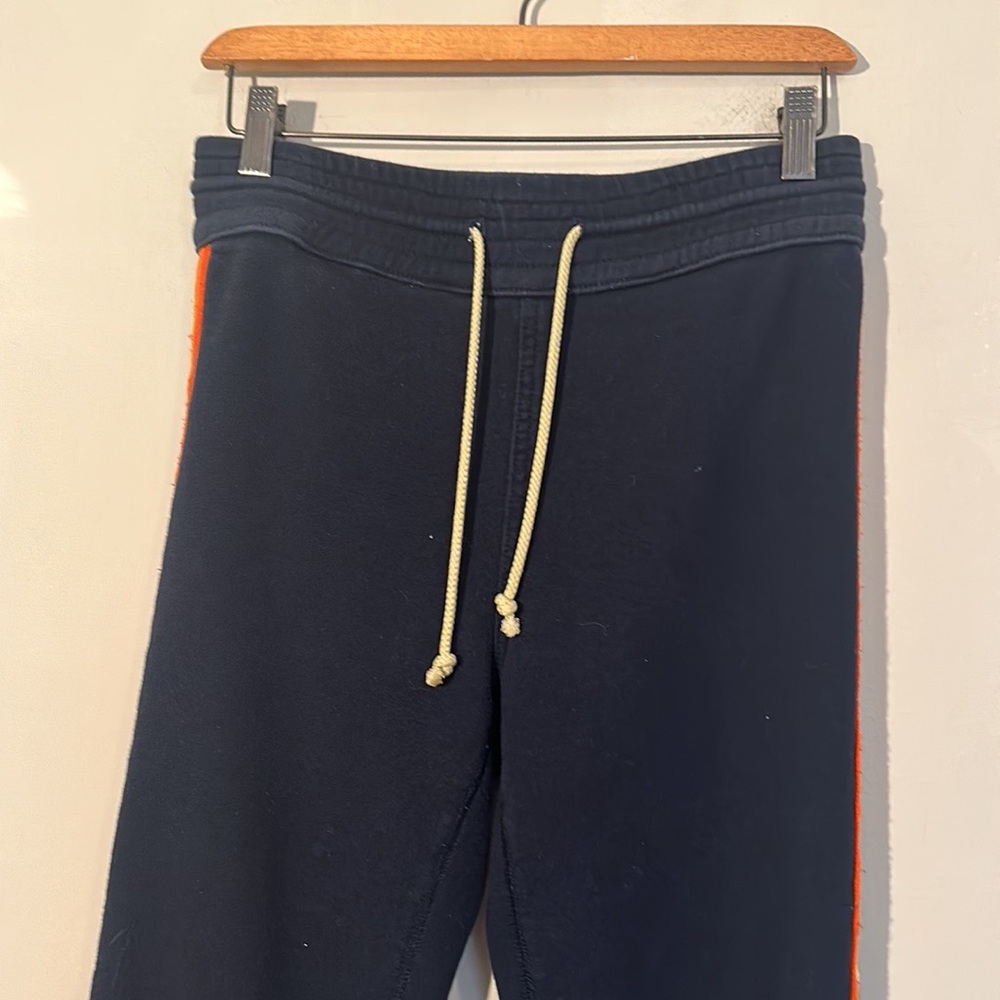 MOTHER Navy Striped Cotton Jogger Sweatpants casual sporty women size XS - Picture 2 of 10